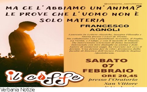 Verbania
"Ma ce l'abbiamo un'anima?" Verbania
"Ma ce l'abbiamo un'anima?"