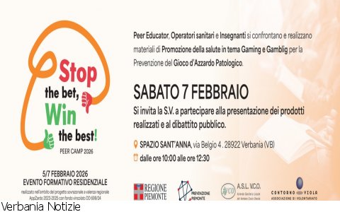Verbania
Peer Camp 2026 Verbania
Peer Camp 2026