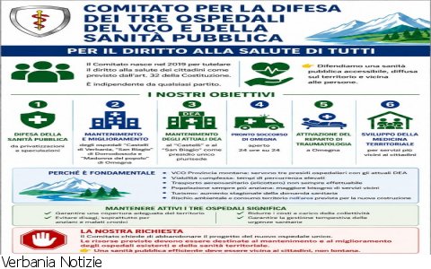 Verbania
Comitato a Difesa dei Tre Ospedali del VCO Verbania
Comitato a Difesa dei Tre Ospedali del VCO