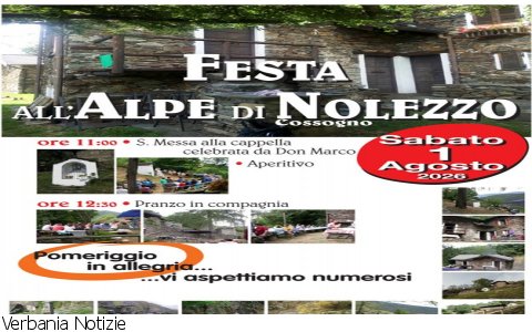Cossogno
Festa all’Alpe di Nolezzo Cossogno
Festa all’Alpe di Nolezzo