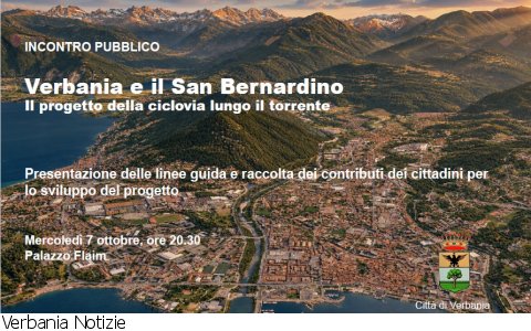 Verbania
Incontro sulla ciclovia lungo il S. Bernardino Verbania
Incontro sulla ciclovia lungo il S. Bernardino